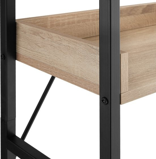 tectake Etagère de salle de bain Seattle 67 x 25 x 165,5 cm Bois clair industriel, chêne Sonoma - 404864