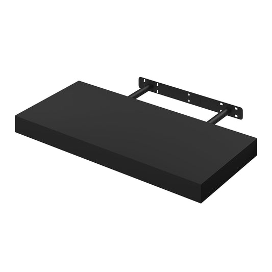 WOLTU RG9368sz - Étagère murale - MDF - Noir - 50 x 22,9 x 3,8 cm