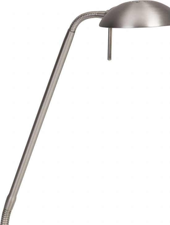 Lampe de table en acier Biron à 1 éclairage 7502ST avec bras pivotant et inclinable, socle de 17 cm, cordon de 185 cm, design classique, Mexlite