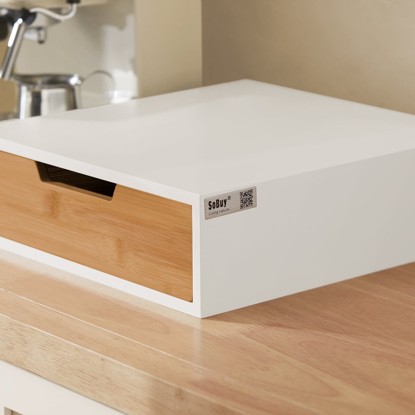 SoBuy FRG179-WN Porte-capsules à café - Bambou - 30x9x31 cm