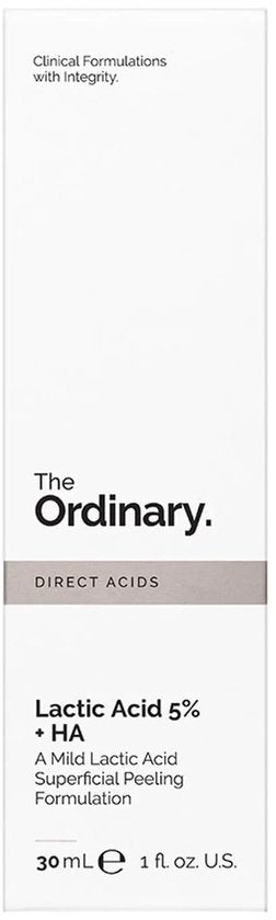 The Ordinary Acide lactique 5 % + HA 2 % - Sérum exfoliant pour le visage destiné aux peaux sensibles