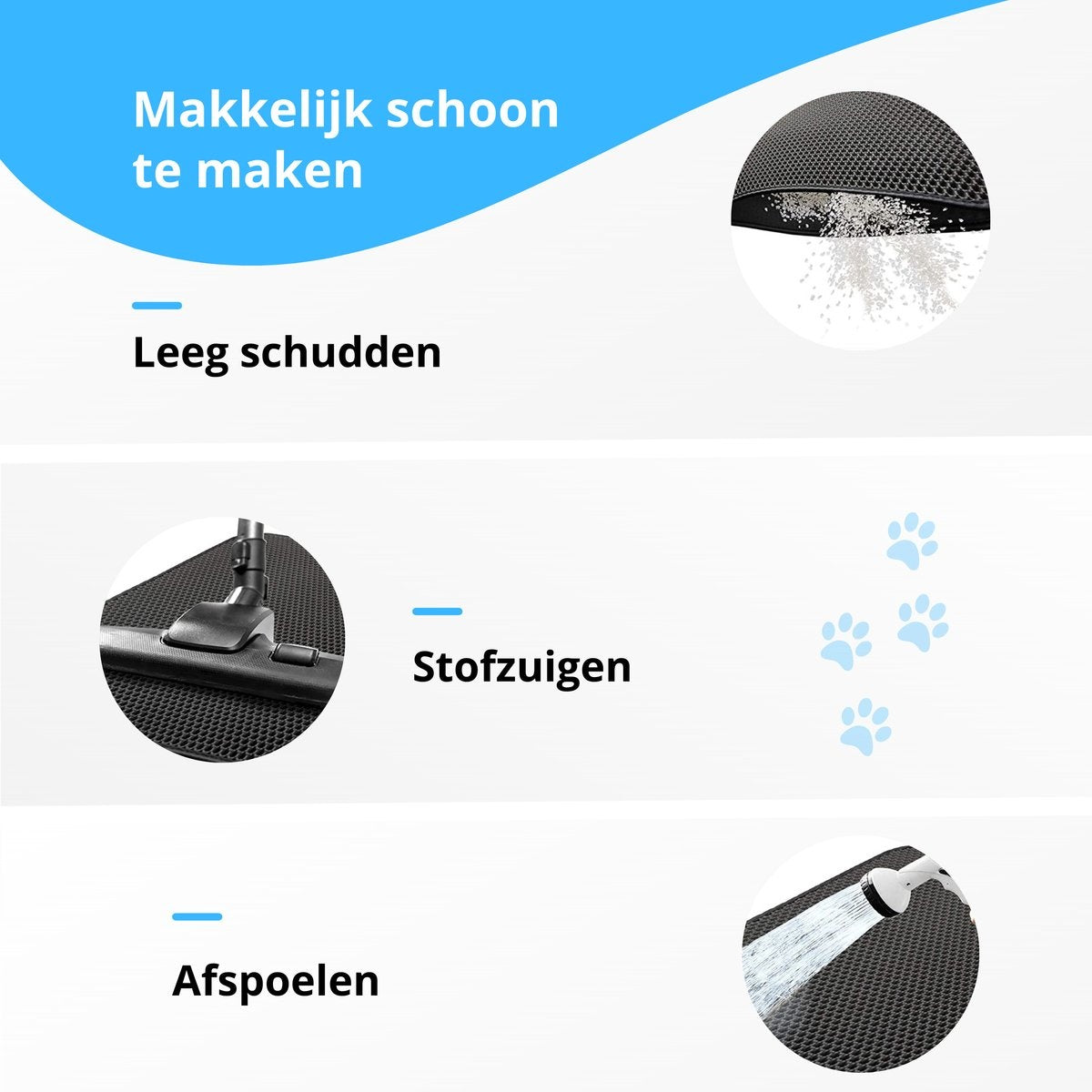 Tenify Tapis à litière + pelle à litière supplémentaire - 40 x 50 cm - Imperméable - Double couche - Structure en nid d'abeille - Tapis de promenade - Tapis