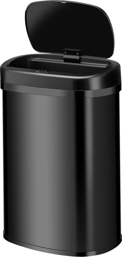 Poubelle automatique / Poubelle à déchets / Poubelle à détecteur - 50 litres - Noir - Rectangle