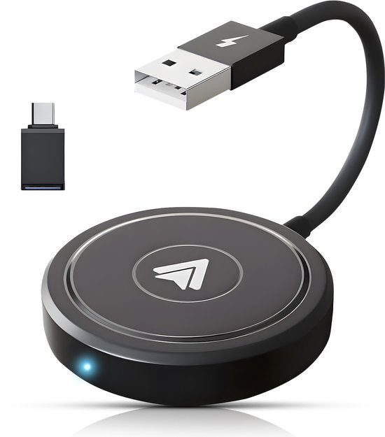 CarMe Luxe Android Auto Dongle - Voiture Android sans fil - USB-A & USB-C - Noir
