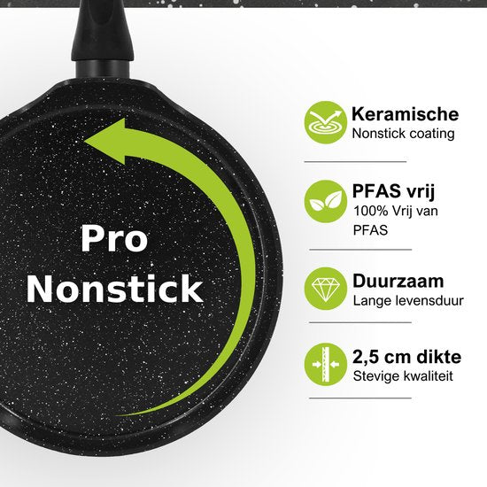 CeraFusion Poêle à crêpes 28 cm - Induction - Poêle à crêpes - Poêle à crêpes - Poêle à crêpes - Poêle à crêpes