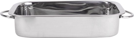 Renberg Plat à lasagne - Moule à pâtisserie - acier inoxydable - 32 x 23 x6.3CM -4 Litres