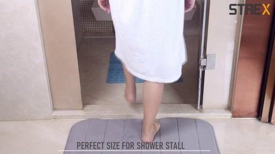 Strex Tapis de bain / Tapis antidérapant Douche - 53x53CM - Avec ventouses - Tapis de douche antidérapant pour la douche - Tapis de salle de bain