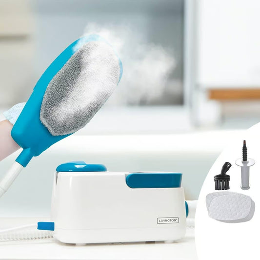 Nettoyeur vapeur à main Livington - Conception ergonomique - Format compact - Nettoyage sans produits chimiques