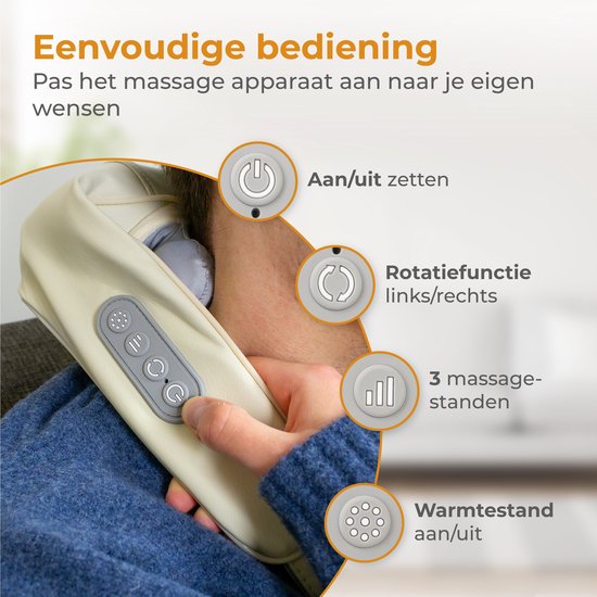 Nuvance - Coussin de massage pour les bras, le dos et les jambes Blanc