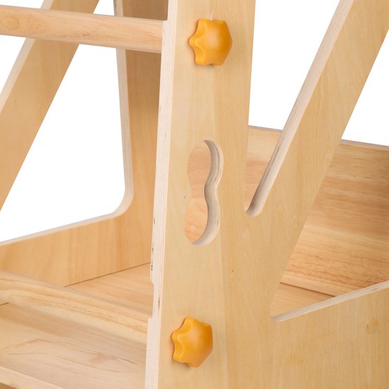Sunny Liv Leertoren Naturel – Accessoire de cuisine en bois d’inspiration Montessori – Tour de cuisine réglable pour enfants – Jouet sûr et éducatif