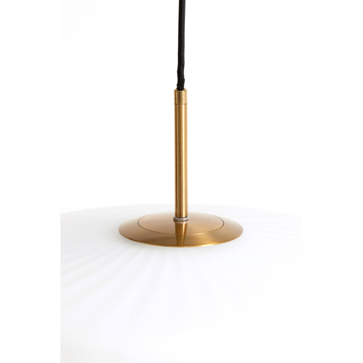 Light & Living Lampe suspendue Pleat - Ø30x17 cm - Blanc mat/Doré