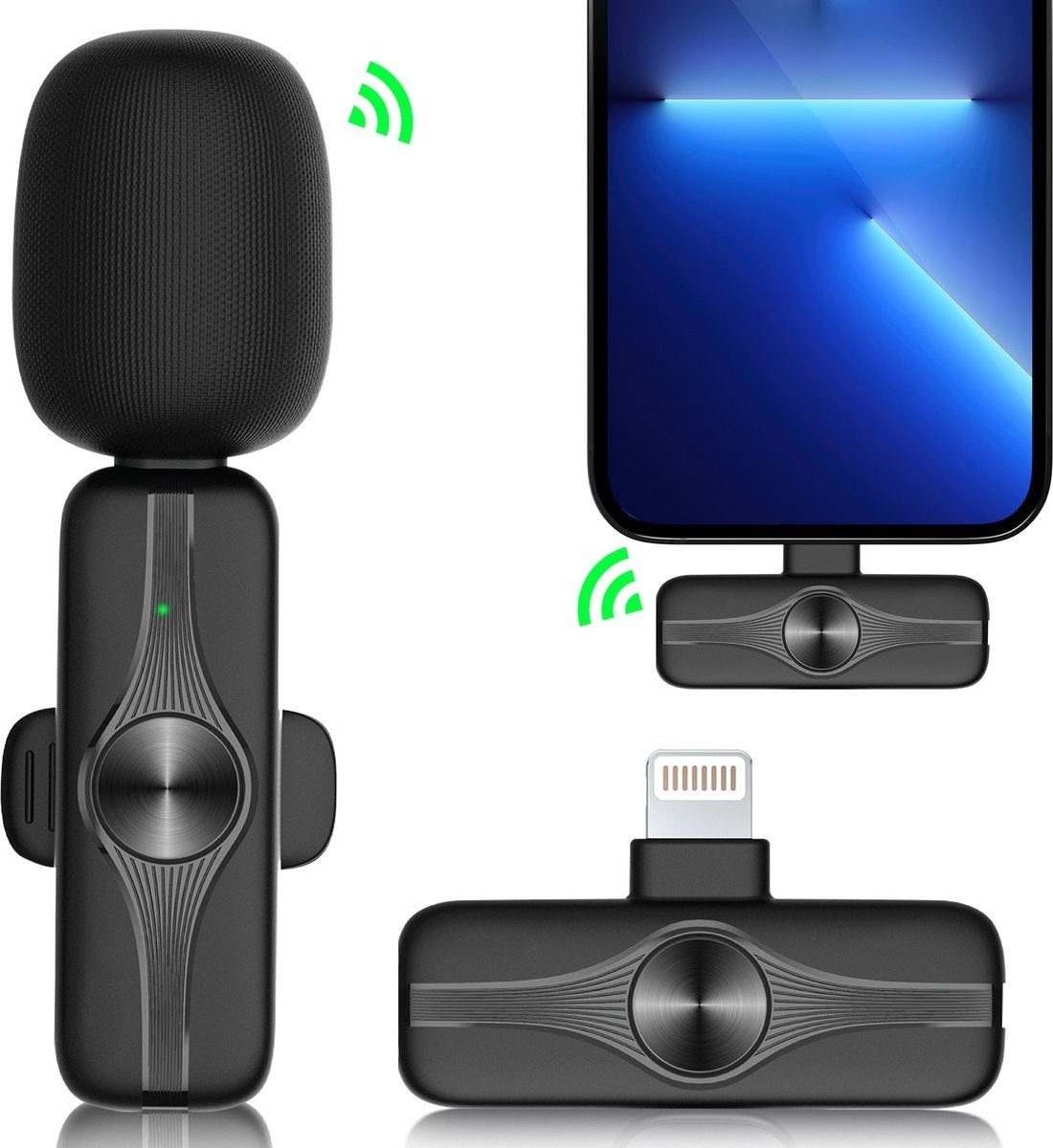 MATTI® - Microphone sans fil - Microphone iPhone - Microphone Bluetooth - Tie Pin - Lightning