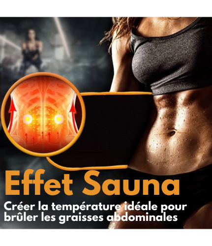 Ceinture d'entrainement abdominale - BB Belly Burner - Bande/Ceinture de sudation - Adulte - Noir