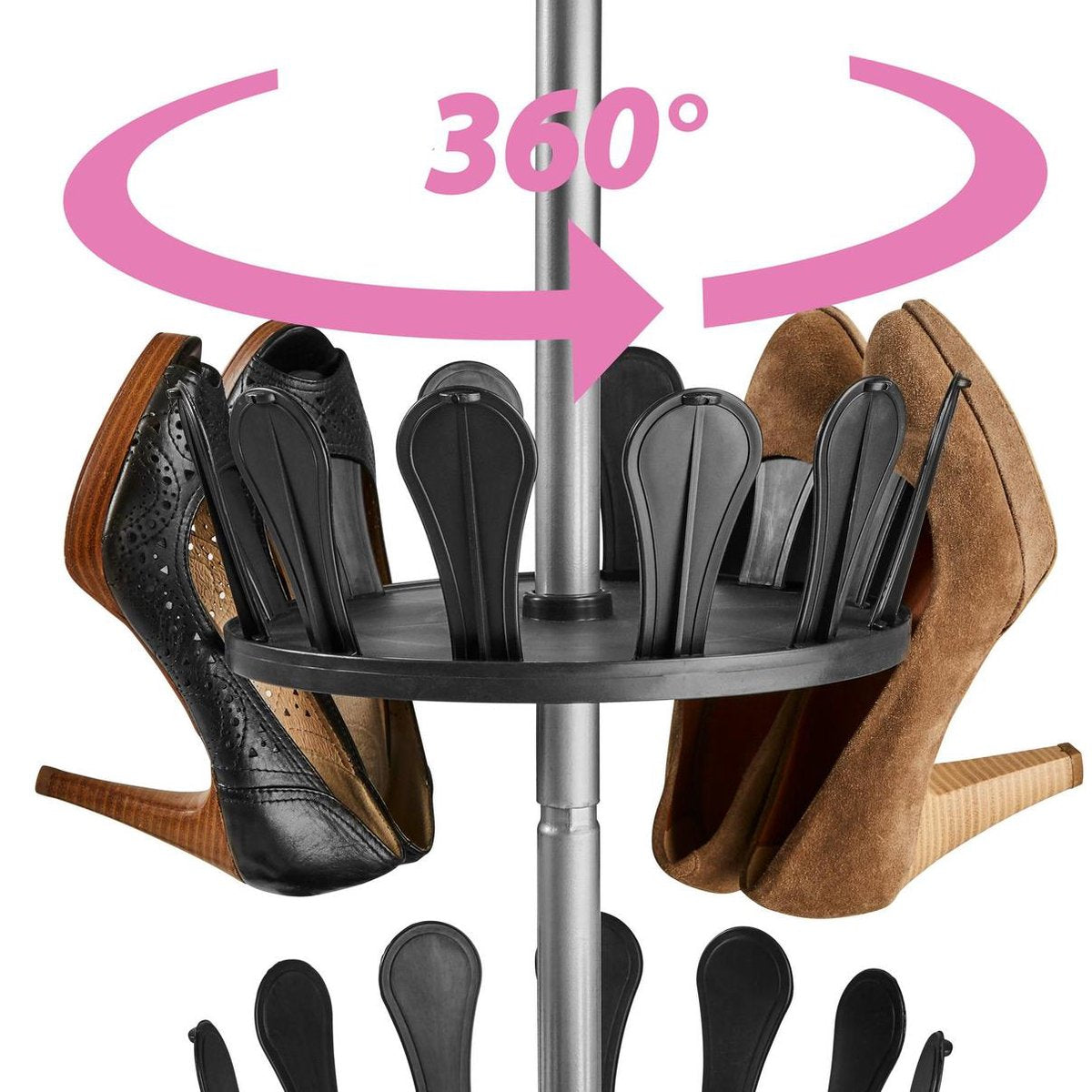 tectake® - carrousel à chaussures - pour 96 chaussures - 402645