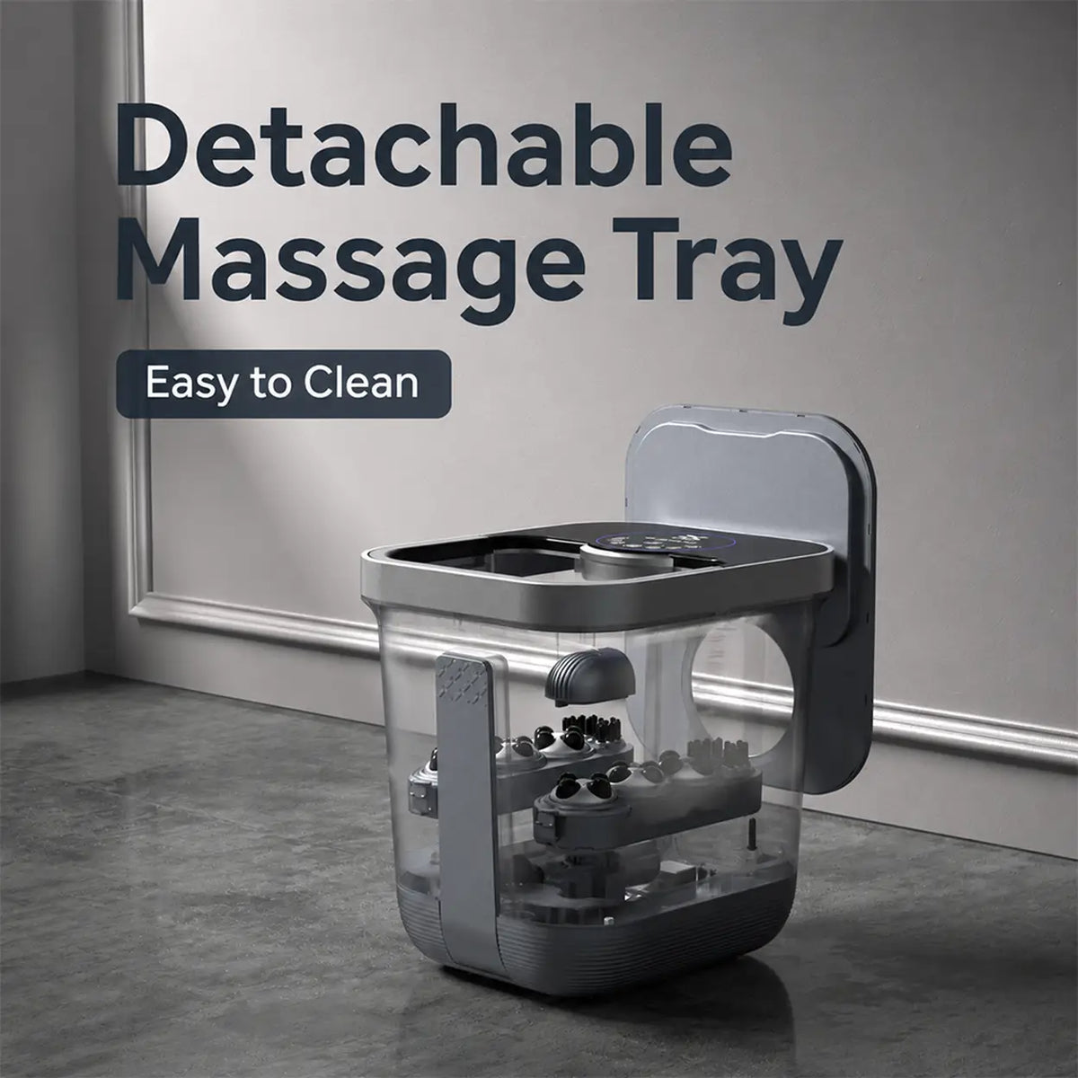 Appareil de massage électrique pour les pieds Kasj Z201 avec 6 rouleaux - Stérilisation par UV