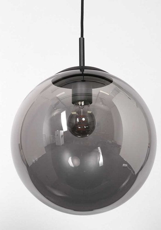 Steinhauer - lampe suspendue - Bollique - noir - verre métal - Ø 30cm - E27 - 3498ZW