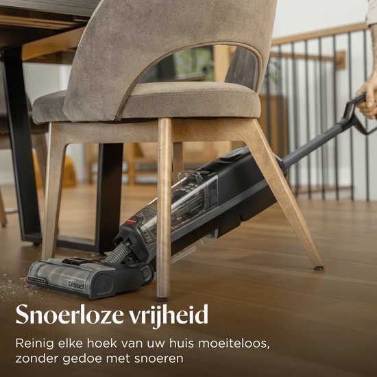 Aspirateur sans fil BISSELL CrossWave OmniForce Edge Select avec fonction de lavage - Nettoyeur de taches pour sols durs - Aspirateur balai sans fil - Aspirateur 2 en 1 - Moteur ultra-puissant 31 aW - Technologie ZeroGap - 3999 N