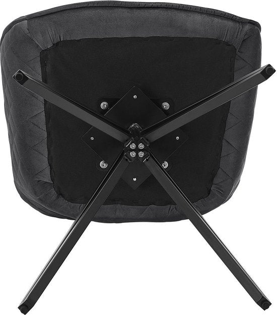 Chaise pivotante de salle à manger Clyde - Gris foncé