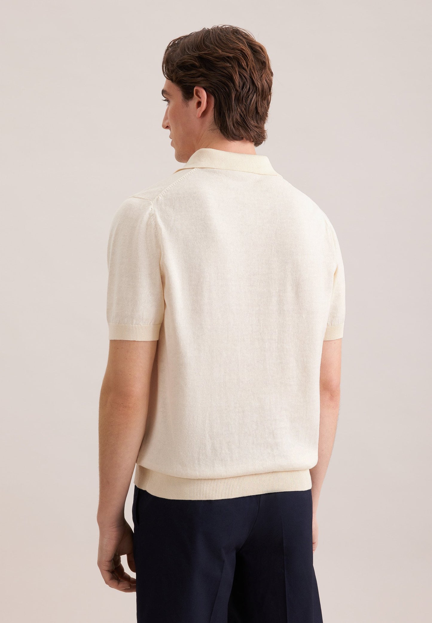 Polo Seidensticker sans boutons - Blanc cassé - Taille XXL