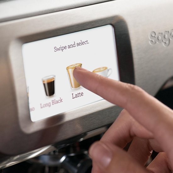 Sage la machine à piston Barista Touch™ Brushed en acier inoxydable