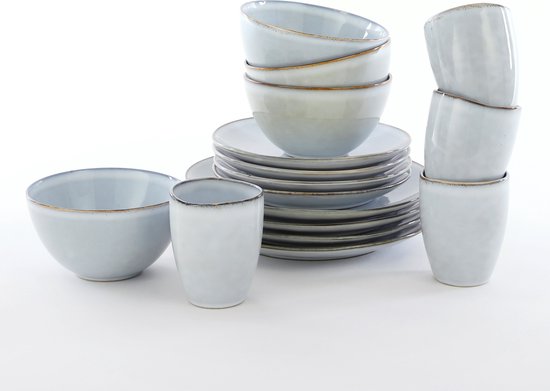 Mica Decorations Service de vaisselle Tabo 4 personnes - Gris
