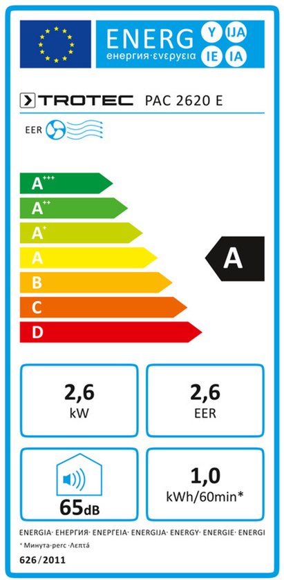 Climatiseur mobile TROTEC PAC 2620 E WiFi