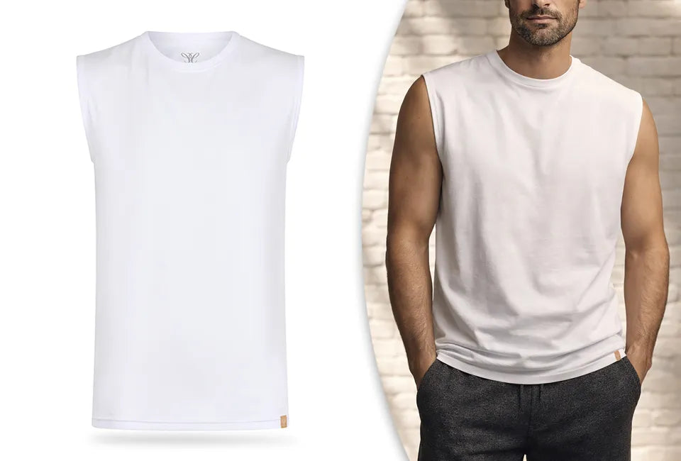 Lot de deux t-shirts sans manches Outspot - Noir - Taille S