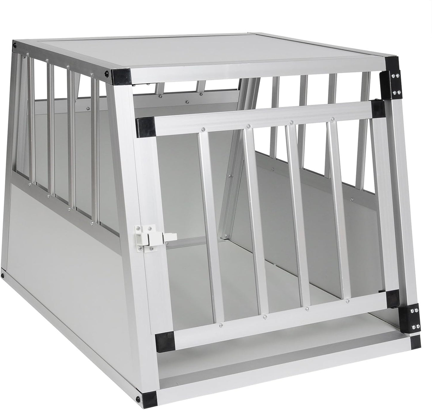 Cage pour chien EUGAD en aluminium - 69 x 54 x 50 cm - Forme trapézoïdale - Pour la voiture et la maison