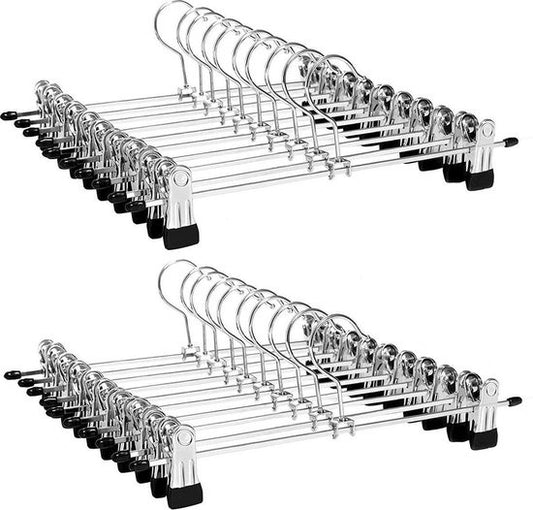 LifeGoods Cintres pour pantalons - 20 pièces - antidérapant - métal