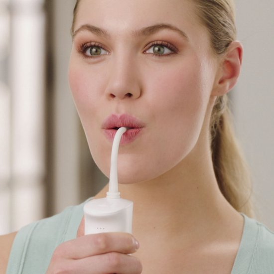 Douche dentaire électrique CorpCare MiracleSmile – Rechargeable, pression d'eau réglable, embout en forme de H, compacte et étanche, idéale pour les gencives sensibles