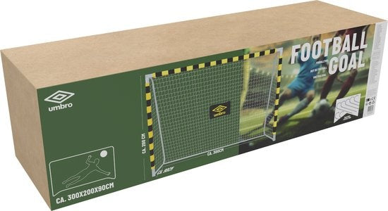 But de football Umbro - 300 x 200 x 90cm - But de football grand format - métal - noir/jaune