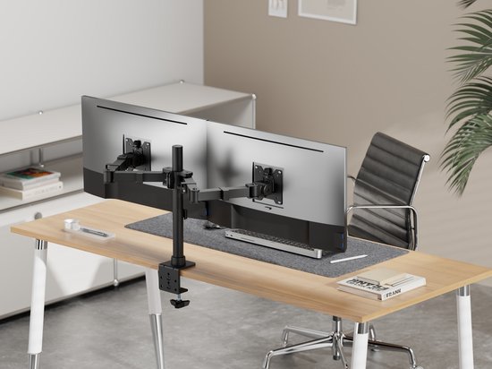 DMV Gaming - Bras pour moniteur - Bras pour moniteur robuste - max 20kg - max 49 pouces - 2 moniteurs