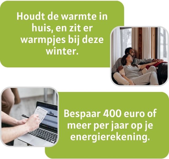 Feuille de radiateur pour le chauffage - 800cm x 60cm - feuille d'isolation pour plusieurs radiateurs - comprend 24 patins de fixation