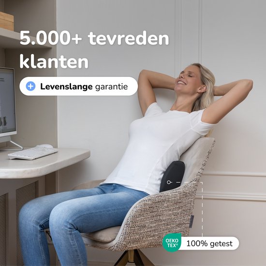 Alyze Coussin ergonomique pour le dos - Coussin lombaire voiture - Bas du dos - Coussin de lecture - Mousse à mémoire de forme - Coussin de soutien pour le lit et le canapé - Coussin de soutien orthopédique avec housse lavable