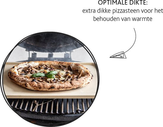 Boska Pizza Stone Deluxe Rectangle - Pour le four - Pizza croustillante - 40x32 cm - Accessoires BBQ