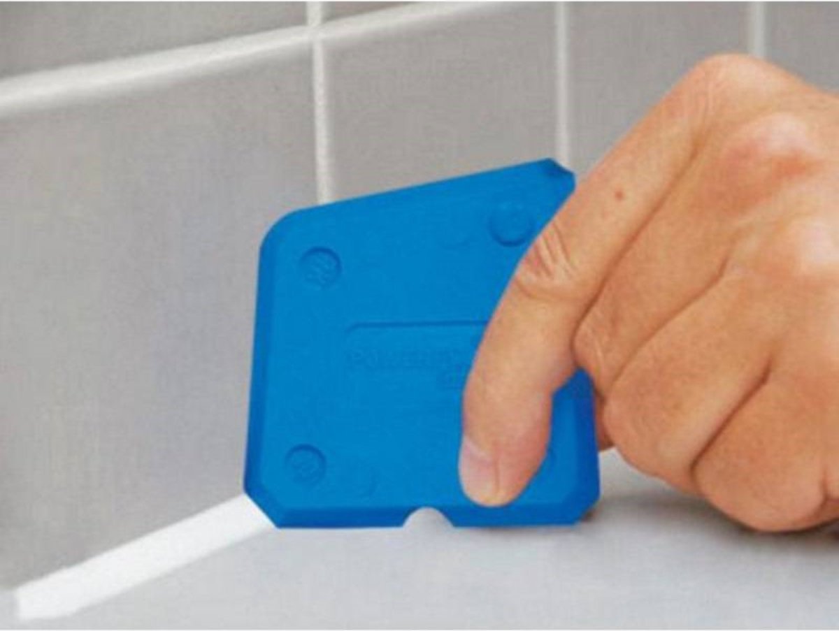 Onetools set de spatules et d'écarteurs de joints 5 pièces - silicone pour lisser les joints - gris - 2 à 20 mm
