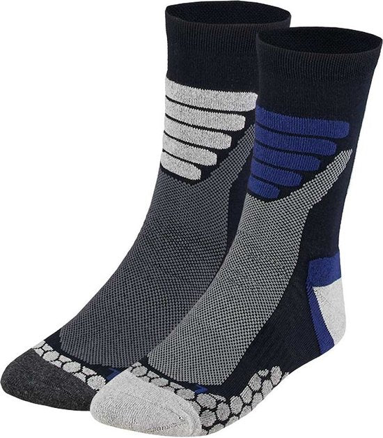 Lot de 2 paires de chaussettes de randonnée Xtreme - Chaussettes unisexes en matière synthétique - Multi Blue