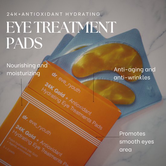 Dr. Eve_Ryouth Éponge pour crème contour des yeux à l'or 24 carats et aux antioxydants