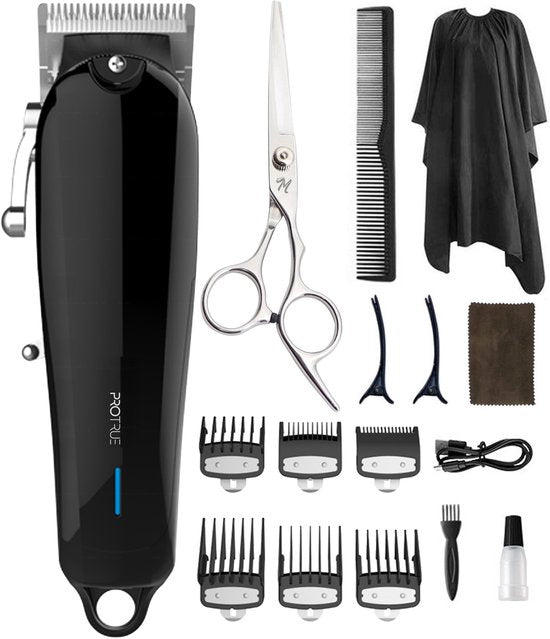 Tondeuse pour cheveux pour hommes - Kit de coiffure 20 pièces - Tondeuse pour cheveux et barbe - Kit de coupe avec ciseaux de coiffure