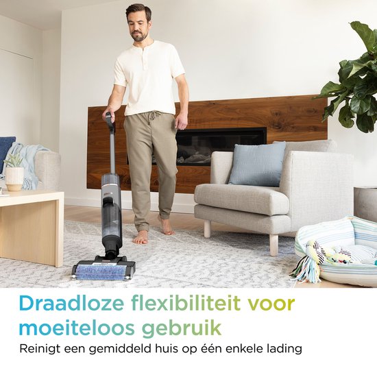 Shark HydroVac Wireless 3-in-1 Floor Cleaner - Aspirer, passer la serpillière et autonettoyer - Aspirateur à manche avec fonction serpillière - Mop humide et sec - WD210EU