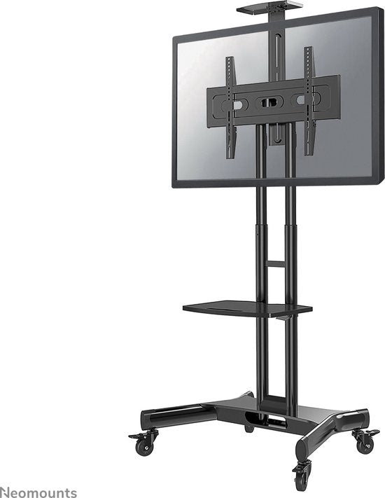 Support TV mobile Neomounts NM-M1700BLACK - 32 à 75 pouces - réglage en hauteur de 104,2 à 154,2 cm - manuel - avec support pour webcam et ordinateur portable - noir