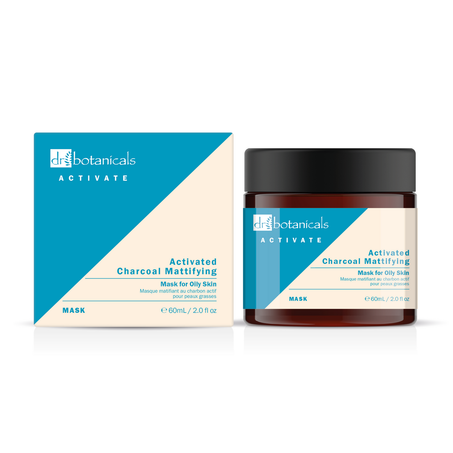 Masque matifiant au charbon actif Dr Botanicals Peau grasse - 60 ml