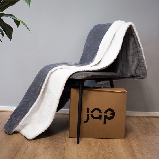 Couverture électrique - Couverture chauffante Lavable en machine - Minuterie - 160x130 cm - Couverture câline - 1/2 personne - Gris