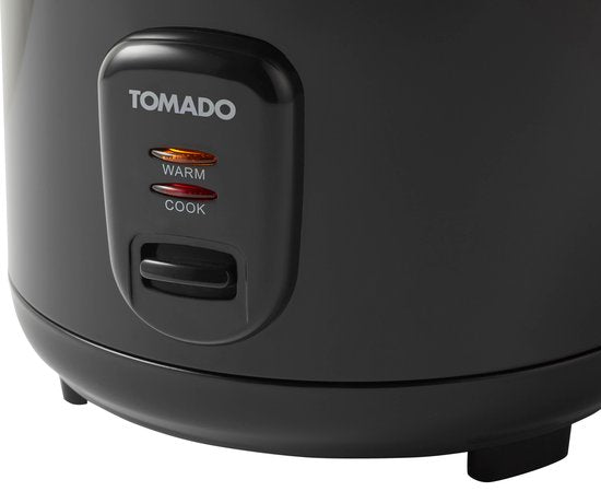 Tomado TRC1501B - Cuiseur à riz - Capacité 1,5 litre - Panier vapeur - Fonction maintien au chaud - Sans PFAS - Noir