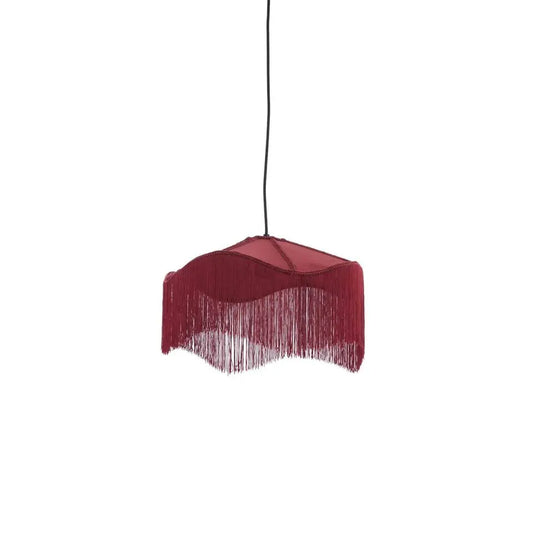 Suspension Tiffany - Ø 40 x 26 cm - Rouge