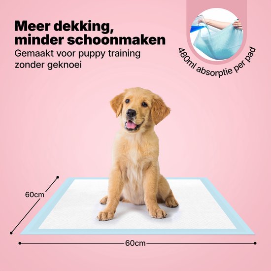 Jake and Jacky : tapis d'apprentissage de la propreté pour chiots avec bande adhésive, 360 pièces - Apprentissage de la propreté pour chiens - Tapis absorbants pour chiens - Toilettes pour chiens - Linges absorbants - Linges pour chiots - Tapis pour chiot