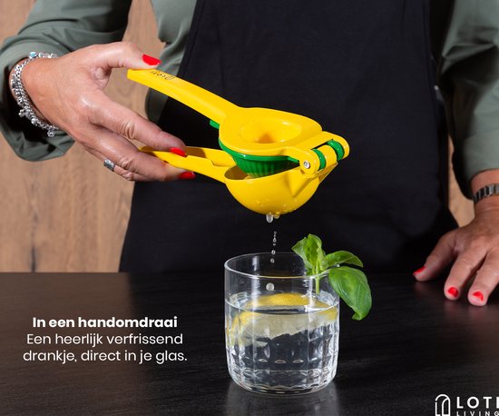 Loti Living Presse-agrumes - Presse-citron - Presse-citron manuel - Jaune/Vert