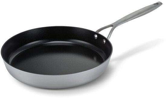 Poêle Brabantia Dusk Ø 28 cm – 100 % sans PFAS – Revêtement antiadhésif en céramique – Poêle compatible induction – Lavable au lave-vaisselle et utilisable au four – Gris