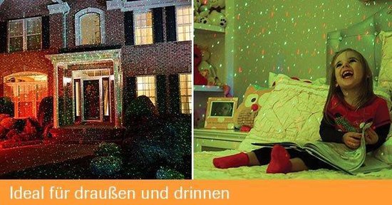 Projecteur de lumières de Noël - Star Shower Motion (projecteur laser avec motifs animés)