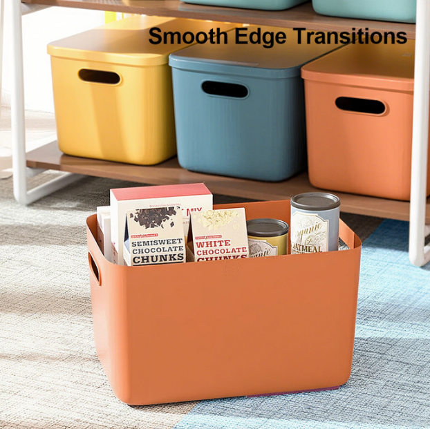 Boîtes de rangement SNSP avec couvercle, lot de 4 - Multicolores - 26,5 x 18,5 x 16,5 cm - 8 L